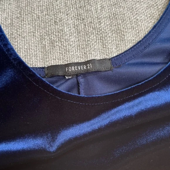 Forever 21 Velour Velvet Color-block Striped Bodysuit Sz M - Picture 3 of 7